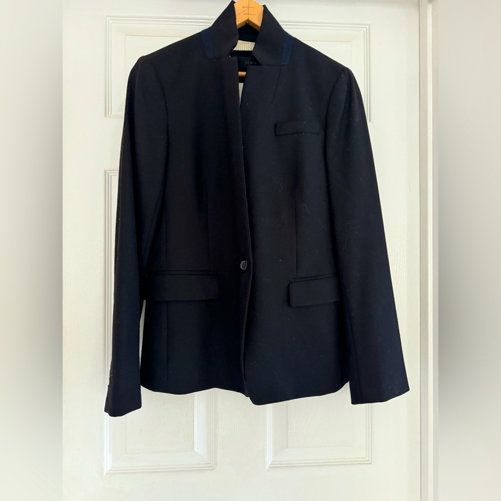 J Crew black wool regent blazer jacket - size 6